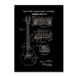 Trademark Fine Art 1955 Mccarty Gibson Guitar Patent Black by Claire Doherty, 14x19-Inch