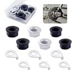 JSM Bicycle Hub Flanged Axle Nut and Safety Washer Kit, 3 Size for Front and Back Bike Wheel