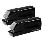 EcoElectronix Electric Stapler - Portable Automatic Stapler 30 Sheet Capacity - Quiet, Jam-Free, and Easy Reload - AC or Battery Powered for Professional Home Office Use - Black