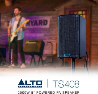 ALTO TS408 8" Powered PA Speaker – 2000W, Bluetooth, 3-Channel Mixer