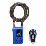 Mengshen Bike Alarm Lock, Wireless Anti-theft Burglar for Bicycle Motorcycle Door Fence Gate Scooter Baby Stroller with 31 Inch Cable Length IP55 Waterproof Remote Control Included (Blue)