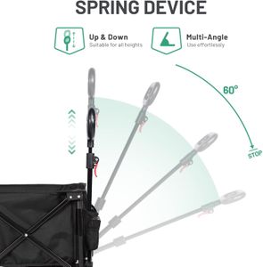 TIMBER RIDGE Folding Camping Trolley – Portable Outdoor Utility Cart