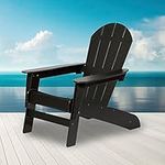 Adirondack Chair/Muskoka Chair, Plastic HDPE, Made in Canada (Black)