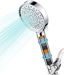 Cobbe Handheld Shower Head with Filter, High Pressure 6 Spray Mode Showerhead with Hose, Bracket and Water Softener Filters Beads for Hard Water Remove Chlorine, Chrome