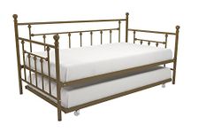 DHP Manila Metal Daybed and Trundle, Twin/Twin Size, Gold