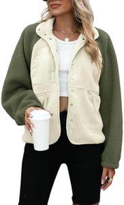 Yanekop Womens Fleece Jacket Button Down Sherpa Jacket Fuzzy Sweaters