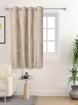 SARAL HOME EASY LIVING Easy Living Pacman Chenille Blackout Window Curtains 1pc, Beige, 4x5 Ft