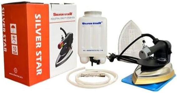 Gemsy Silver Star Steam 1800 Watts 220V Industrial Electric Steam Iron with Teflon Shoes Es-300L, 4.0 L Water Tank