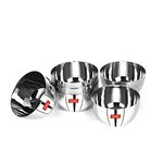 Sumeet Stainless Steel SoLid Apple Bowl - 300ml, 6 Pc