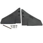 NorthBoat HS001 Doel-Fin Hydrofoil Stabilizer for 5 to 150 HP Outboard Motors and Sterndrives PA66 Plastic Black