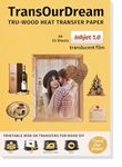 TransOurDream Tru-Wood Heat Transfer Paper for Inkjet Printer (10 Sheets, A4) Printable Iron on Transfers for Wood,Easy to Use(Inkjet 1.0)