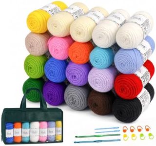ilauke Acrylic Yarn for Crocheting 20 Pack of 1.76oz/98yds #3 DK Weight