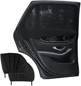 Lechin Sonnenschutz Auto Baby Universal Netz für UV-Schutz Hitzeschutz Kinder Seitenscheibe 2 Stück (L), Personenkraftwagen