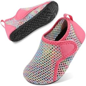 Besroad Water Shoes for Kids Boys Water Socks Beach Swimming Pool Lightweight Breathable Easy Walking Sneaker Colorful 8-8.5Toddler