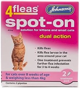 JOHNSONS 4FLEAS CAT - DUEL ACTION SPOT ON - +8 WEEKS ABOVE 4KG WEIGHT (X1 PACK)