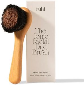 RUHI Monastery Brush Face/Copper Brush/Face Brush Copper Natural Bristles & Plastic Free for Dry Brushing Massage/Made in Germany/Ionic Dry Brush Face/FSC-Certified Beech Wood