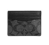 Coach F58110 ID Card Case Signature Charcoal/Black Men