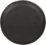 Explore Land 30''-33'' Spare Tire Cover Fit Jeep Trailer RV SUV Truck Tough Vinyl Tire Wheel Soft Cover Black (Fits Entire Wheel Size 30-33)