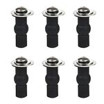 6 Pack Universal Toilet Seat Hinges Screw, Toilet Seat Hinges Blind Hole fixings Expanding Rubber Top Fix Nuts Screws for Top Mounting Toilet Seat Hinges-3 Pairs (with One Expandable Ball)