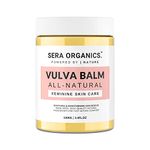 Natural Vulva Balm - Vulva Relief Cream & Vaginal Moisturiser for Dryness, Itching, Chafing, and Burning - Oestrogen Free - Menopause Support Cream (100ml) Handcrafted in The UK by Sera Organics