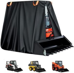 MDPROMCP Waterproof Skid Steer Cover Compatible with Bobcat and Kubota SSV65/75, SVL65/75/90, Windproof 420D Oxford Cloth Cover with Handle & Reflective Strips