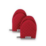 KitchenAid Asteroid Mini Oven Mitt 2-Pack Set, Fire Red, 5.5"x8"