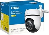 TP-Link Tapo 2K QHD Pan/Tilt Outdoor Wired Security Wi-Fi Camera, 360° Visual Coverage, Starlight Full-Color Night Vision Up to 98ft, Person/Pet/Venicle Detection,Physical Privacy Mode(Tapo C520WS)