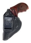 Cardini Leather USA -IWB Ultra Soft Leather Holster - for S&W Bodyguard 38 Special, M&P 340, Taurus 85 - and Other Snub Nose Revolvers - Inside The Waistband with Clip (Black, Left Hand (Inside the Waistband))