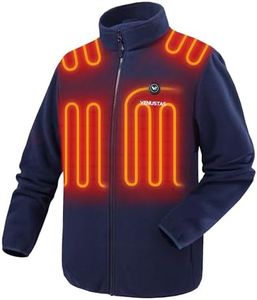 Venustas Men's Heated Jacket with Battery, Soft Fleece Heated Coat, Durable YKK Zipper