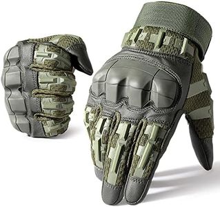WTACTFUL Touch Screen Motorcycle Tactical Gloves for Men Airsoft Paintball Gear MTB Bike Cycling Cross-Country Motorbike ATV Hunting Hiking Riding Driving Work Outdoor Full Finger Gloves S Green