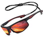 Driving Sunglasses Polarized Men Women Outdoors Cycling Fishing Wrap Around with Glasses rope Strap UV Protection