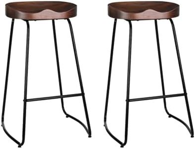 Artiss Bar Stools Stool Set of 2 Kitchen Counter Barstools Dining Chair Vintage Industrial Style in 75cm Seat Height Floor for Home Bar Dining Room Cafe Outdoor Indoor