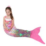 Catalonia Mermaid Tail Blanket for Girls, Glow in The Dark Mermaid Sleeping Bag, Unicorn Pattern, Gift Idea for Kids