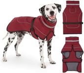 Axcimond Waterproof Dog Coat Winter Dog Jacket Warm Dog Coat with Fur Collar Fleece Dog Coats Waterproof Reflective Dog Hiking Coat Adjustable Dog Raincoat Winter Jacket for Small Medium Large Dogs