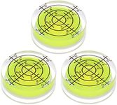 sourcing map 3pcs Round Bubble Level 32x12mm Mini Circular Bullseye Spirit Levels for Leveling Camera Tripod Telescope Workshop Turntable Pictures Frame, Lime