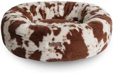 UnHide Floof Pet Bed - XL (40"x14") - Extra Soft Dog Bed - Removable Faux Fur Cover - Machine Washable - Helps Ease Pet Anxiety & Provides The Perfect Sleep - Cowhide
