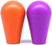 Arcity 2 Pcs Arcade Joystick Oval Bat Top Topper Knob Ball Handle American Type Style Orange and Purple for Zippy SANWA SEIMITSU Arcade1up Machine Console Cabinet New, Orange, (HY-PJ092-11)