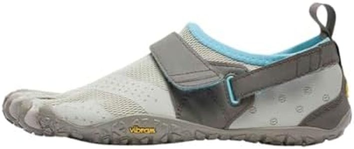 Vibram Women's FiveFingers V-Aqua Water Shoe, Light Grey/Blue, 7.5-8