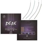 MI&VI PEAK Viola Strings – Full Set(A D G C), Medium, Rope Core, Ball Ends (Viola 15.5")