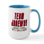 CafePress Team Janeway Star Trek Voyager Large Mug 15 oz (444 ml) Ceramic Coffee Mug