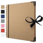 Bstorify Scrapbook Photo Albums 60 Pages (21 x 21 cm) Brown Thick Kraft Paper Scrap Book Ideal for Your Scrapbooking Albums Art & Craft Projects