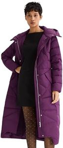 Orolay Women's Puffer Down Coat Winter Maxi Jacket with Hood Purple M
