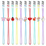 HIFOT 10 Pack Eyeglasses Strap Eyewear Retainer for Girls, Kids Ladybug Mermaid Unicorn Adjuster Stretchy Glasses Strap, Mask Chain Lanyard Cord