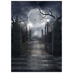 SJOLOON 5x7ft Halloween Photo Background Moon Night Photography Backdrop Vinyl Halloween Decoration Studio Prop 9382