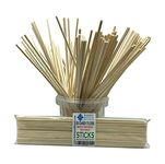 Baking Beauty and Beyond Cotton Candy Food Grade Square Birch Wood Sticks - Floss, Sturdy, Smooth, and Eco-Friendly Food Safe Wooden Skewers for Floss Making or Crafts, 50 Pieces, 11 Inch (275mm)