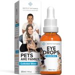 Eye Drops for Dogs & Cats - Fights Eye Infection - Powerful Antibiotic Dog & Cat & Kittens Treatment : Wash, Care, Dry, Gunky Eyes