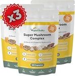 Mushroom Complex 6 Lions Mane Mushroom Supplement 360 Capsules High Strength Vegan Supplement with Lions Mane, Reishi, Chaga Mushroom Powder, Shitake, Cordyceps & Maitake