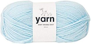 KORBOND DK Baby Blue Yarn - 100g Acrylic Wool - Lightweight, Hypoallergenic & Durable Double Knit Crochet Yarn Knitting Wool (290m Total)