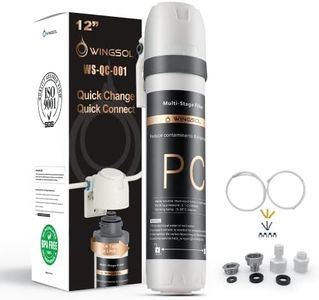 𝗪𝗜𝗡𝗚𝗦𝗢𝗟 Under Sink Water Filter, Anti-Clogged Water Filter for Sink Faucet Reduces Chlorine, Heavy Metals, Sediment, Bad Taste, NSF/ANSI 42 & 53, 8K, Easy Installation Sink Water Filter