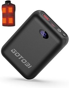 GOTOBI Heated Vest Battery Pack - Rechargeable 7.4V/5V 16000mAh Power Bank with LED Display and DC/USB/Type-C Output for Heated Vests, Jackets, and Hoodies